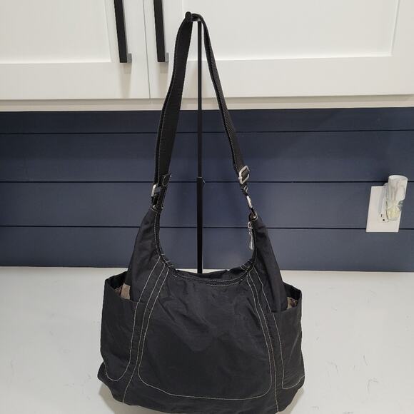 Baggallini Hobo Tote Nylon Adjustable Shoulder Strap Pockets Zip Center - Picture 4 of 10